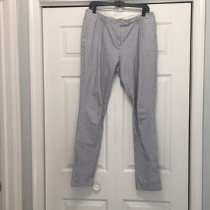 Lands end size 14 blue and white seersucker pants